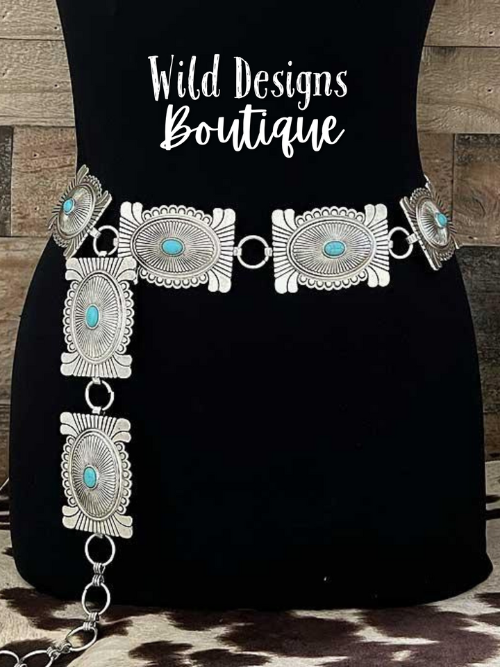 Tipi Turquoise Concho Belt