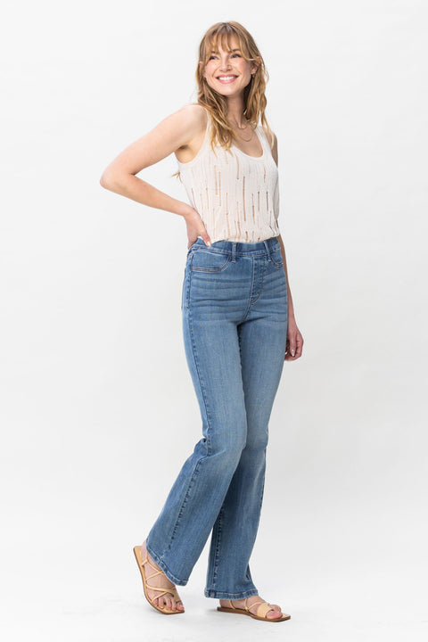 Pull On Slim Fit Bootcut Jeans 88520