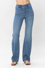 Pull On Slim Fit Bootcut Jeans 88520 30% OFF