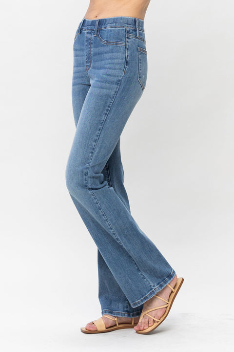 Pull On Slim Fit Bootcut Jeans 88520