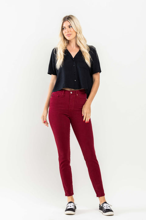 Tummy Control Skinny Jeans Scarlet 88760 50% OFF