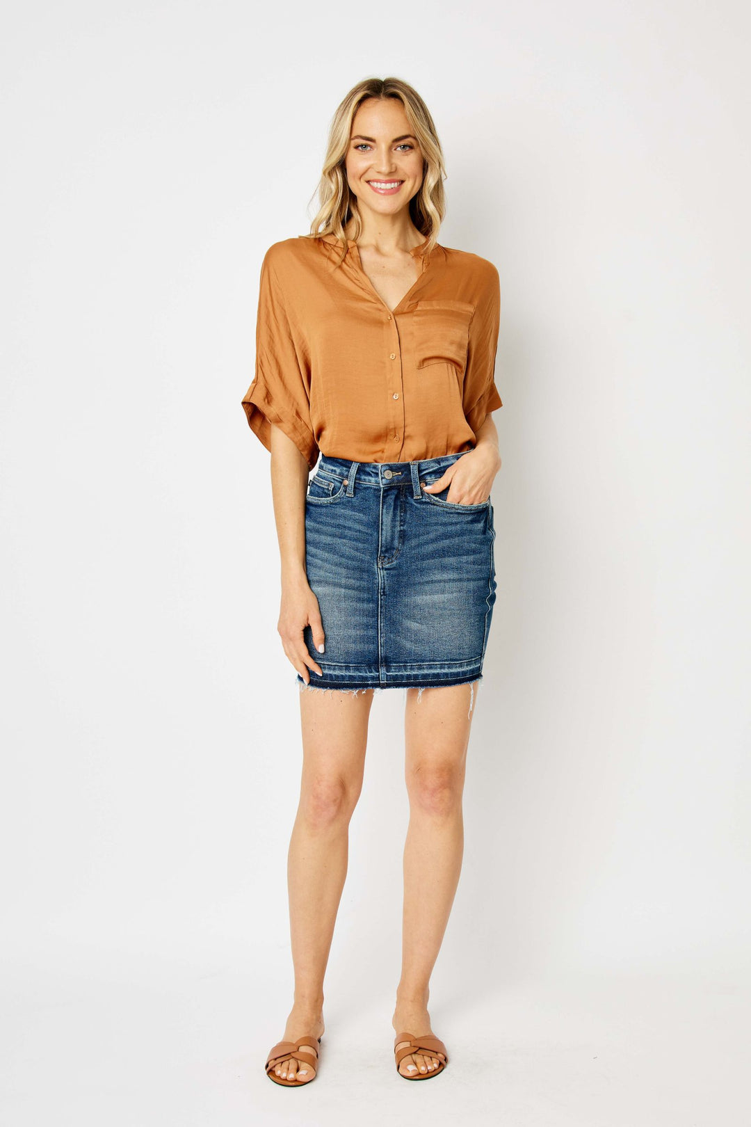 Tummy Control Denim Skirt JB2820