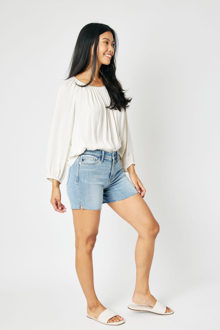 Mid Rise Cut Off Shorts 15251