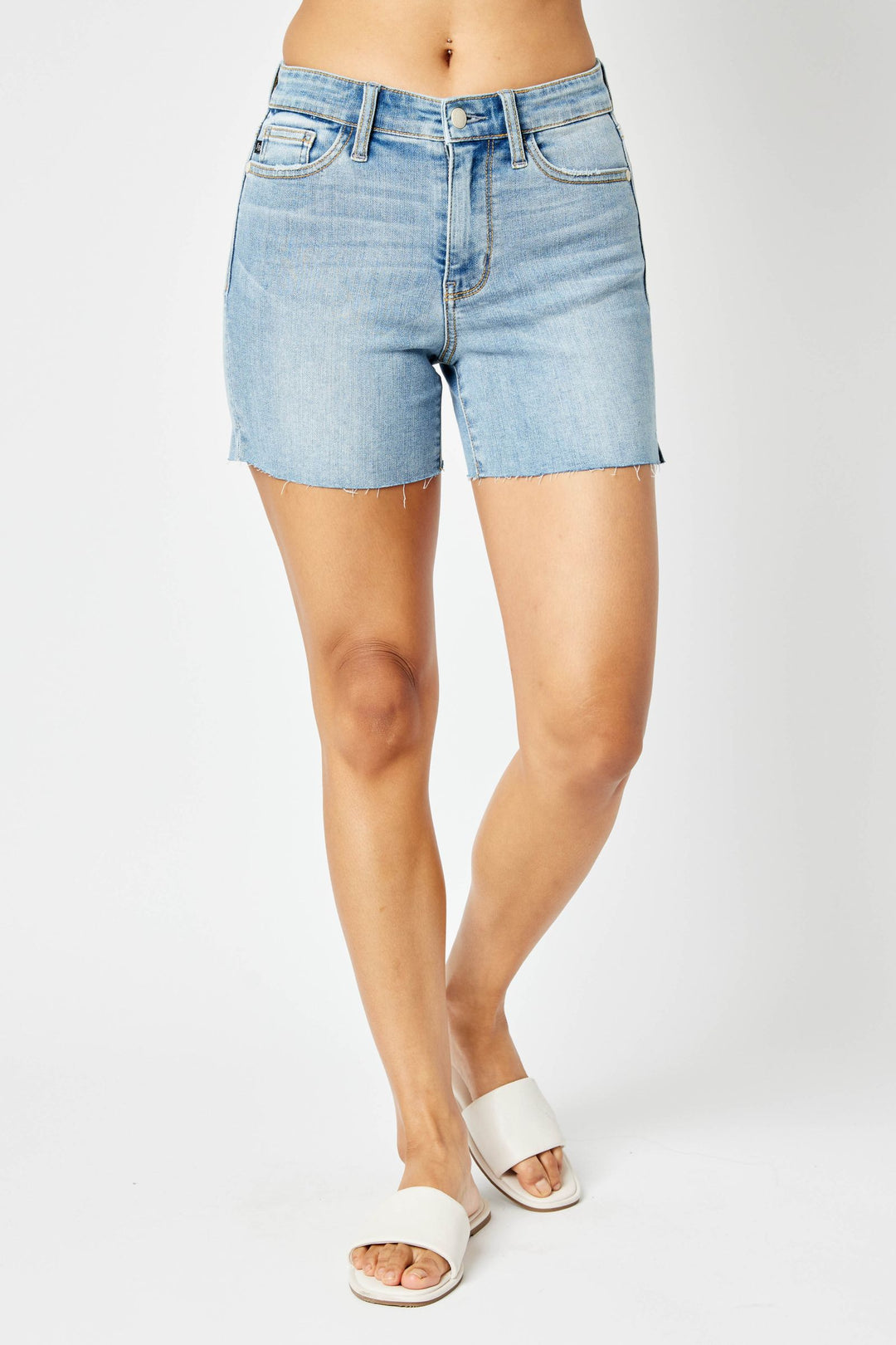 Mid Rise Cut Off Shorts 15251