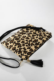 Leopard Hair Cross Body Clutch