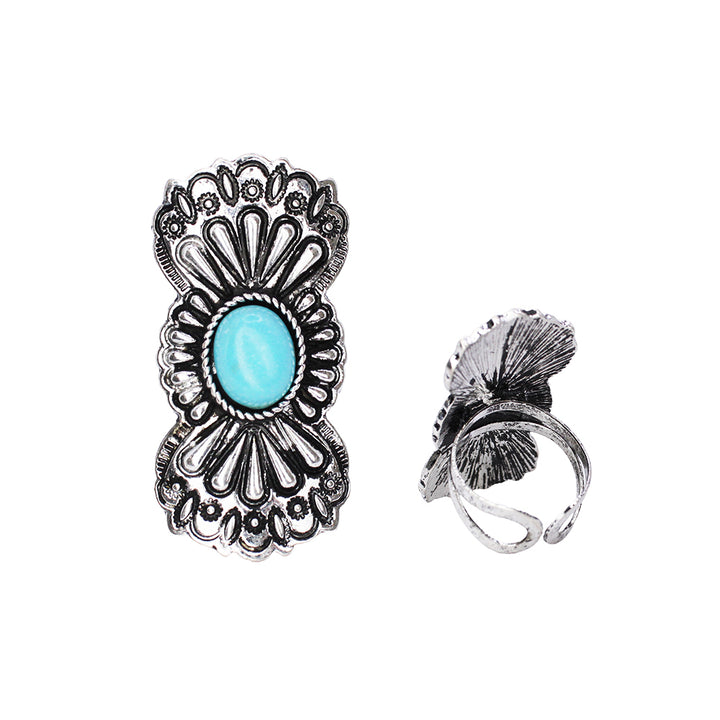 Katy Headdress Concho Turquoise Ring
