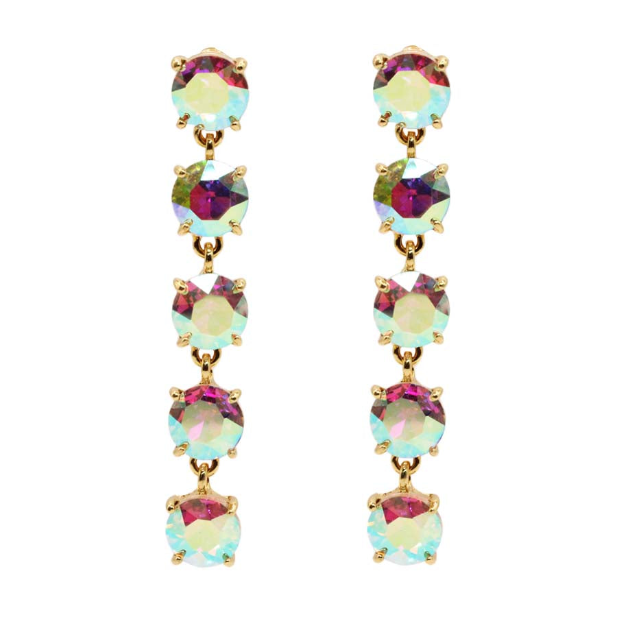 Jessica Crystal Statement Earrings Gold AB
