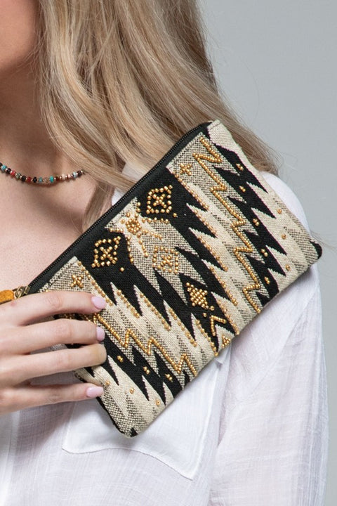 Wren Handmade Beaded Clutch