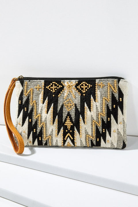 Wren Handmade Beaded Clutch