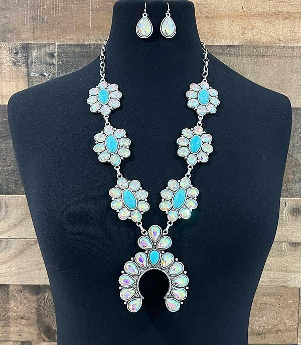 Lafayette AB Crystal Squash Blossom Necklace Set