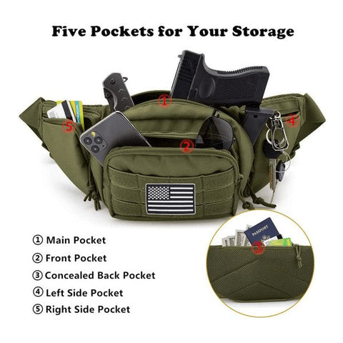 Tactical Waist or Crossbody Bag Green