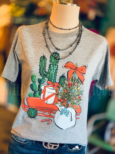 Cactus Christmas Graphic Tee 50% OFF