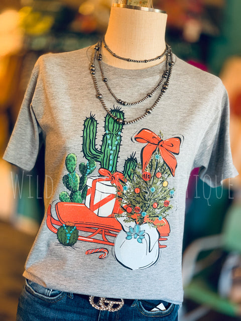 Cactus Christmas Graphic Tee