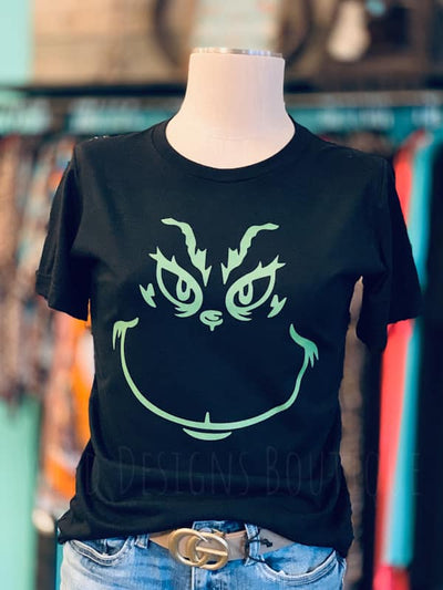 Mean Green Face Graphic Tee