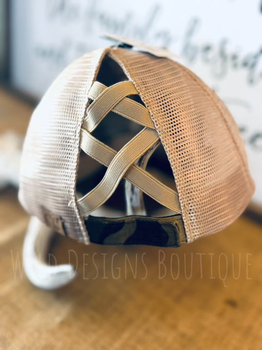 Blingy Yeehaws & Hellnaws Frayed Patch Camo Hat