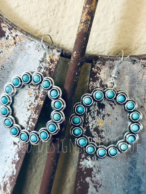 Sydney Round Turquoise Earrings
