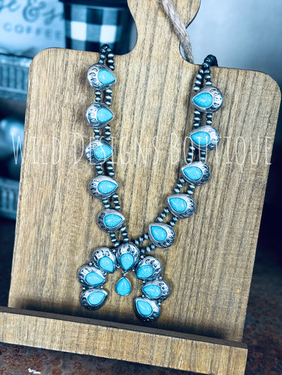 Stockyards Turquoise Squash Necklace