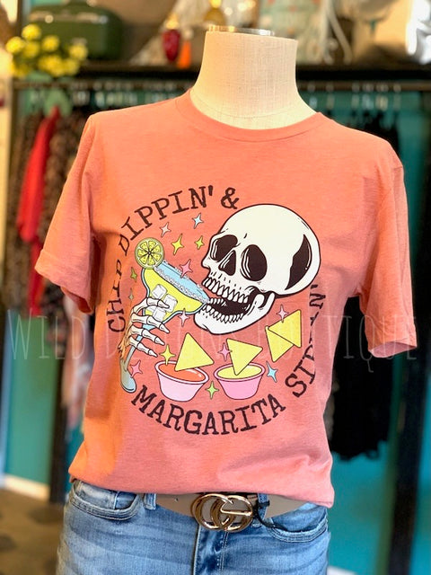 Dippin' and Sippin' Skullie Graphic Tee