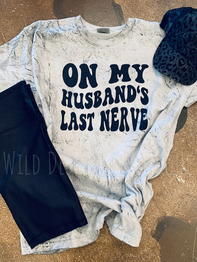 On My Husband's Last Nerve Graphic Tee