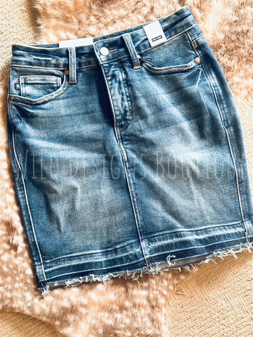 Tummy Control Denim Skirt JB2820