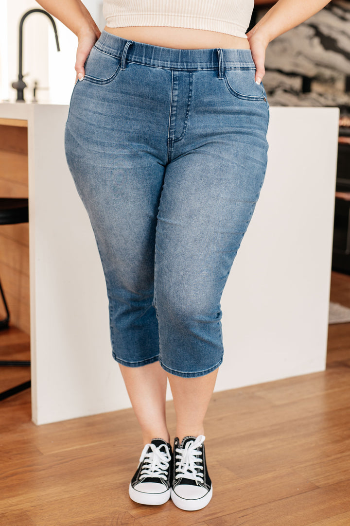 Cool Denim Pull On Capris JB 78111