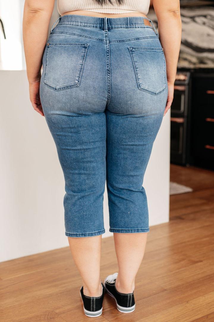 Cool Denim Pull On Capris JB 78111