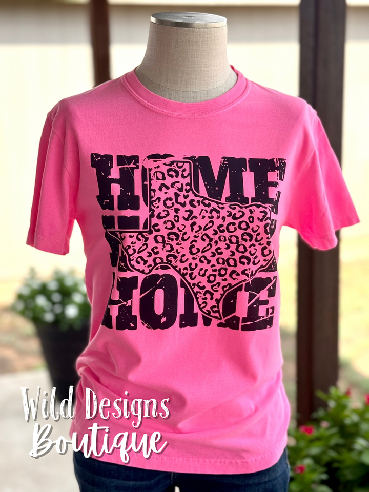 Leopard Texas HOME Graphic Tee