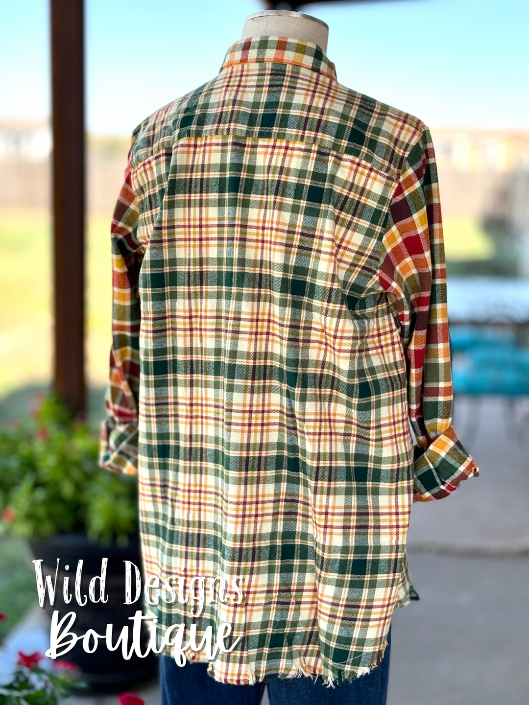 Frayed Flannel Orange/Green