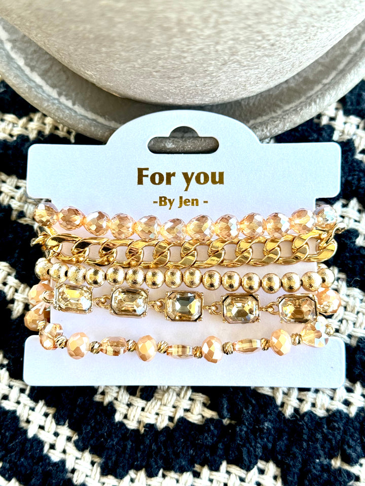 Daisy Beaded Bracelet Set