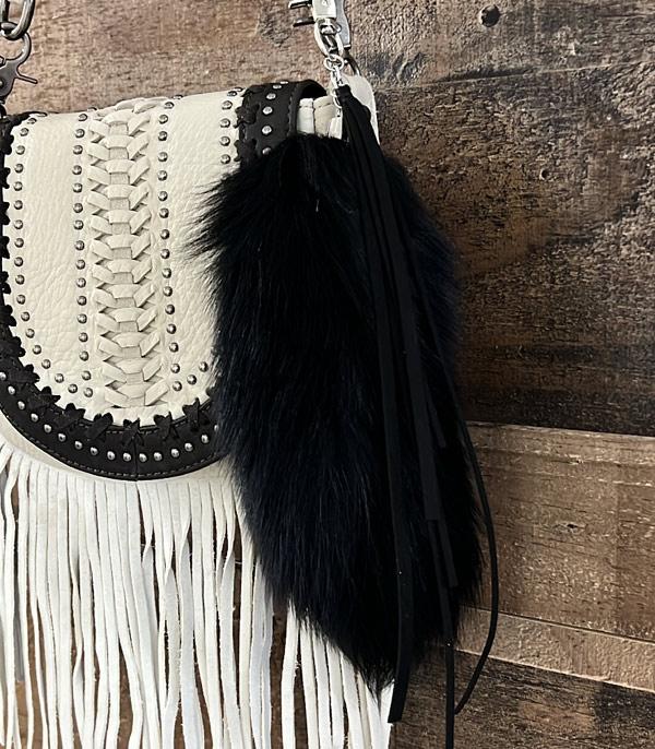 Fox Hair Purse Tassel Black
