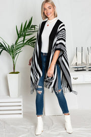 Emily Fringe Striped Kimono