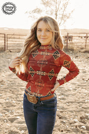 Aztec to the World Mesh Layering Top