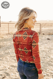 Aztec to the World Mesh Layering Top