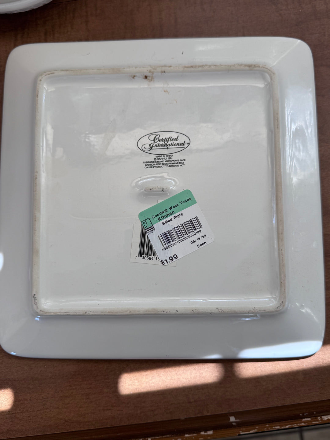 Farm to Table Square Rooster Plate