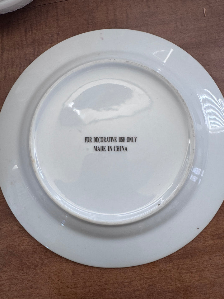 Checkered Farmhouse Cow Plate
