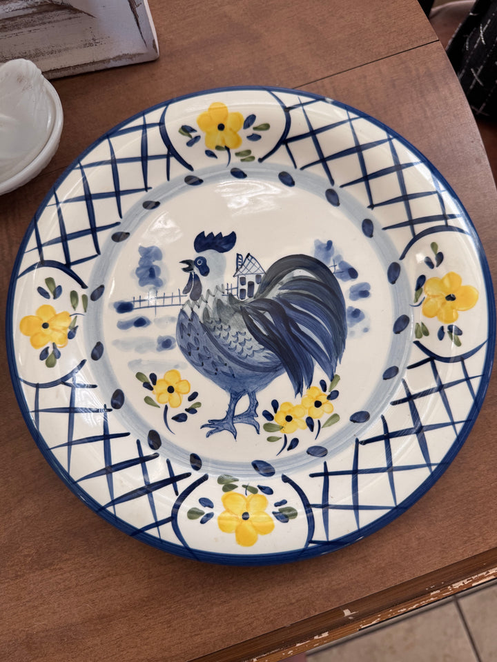 Bella Casa Country Rooster Plate