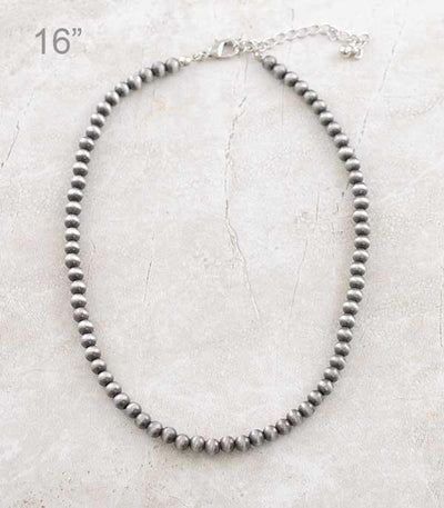 Navajo Pearl Beaded Necklace 16”
