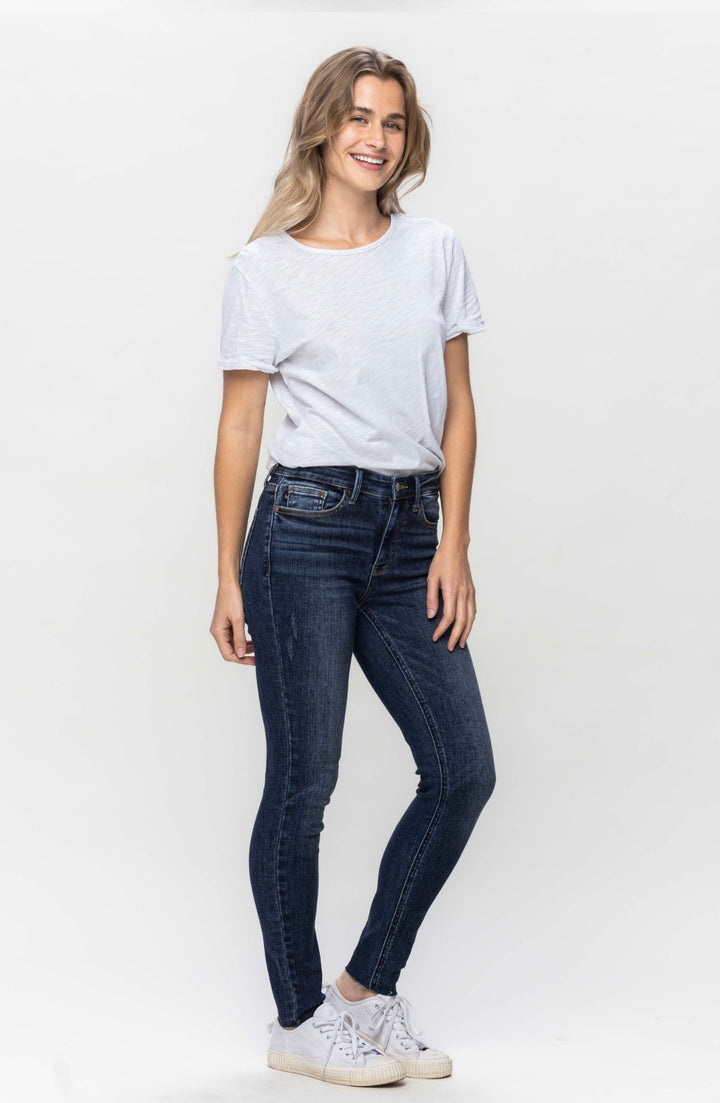 Mid Rise Vintage Raw Hem Skinny JB 82527
