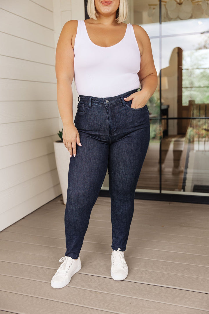 Control Top Raw Hem Skinny Jean JB88703 READ DESCRIPTION!