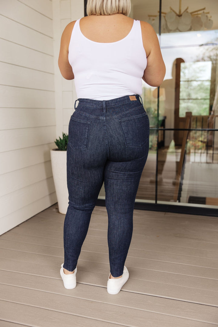 Control Top Raw Hem Skinny Jean JB88703 READ DESCRIPTION!