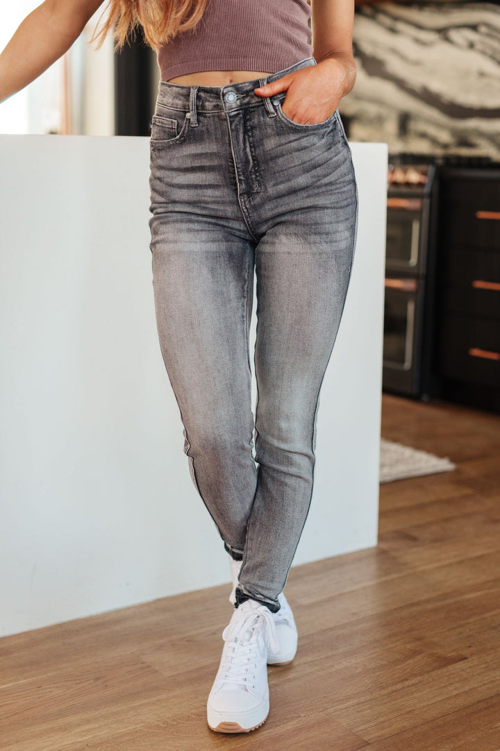 Tummy Control Grey Skinny Jeans JB 88792