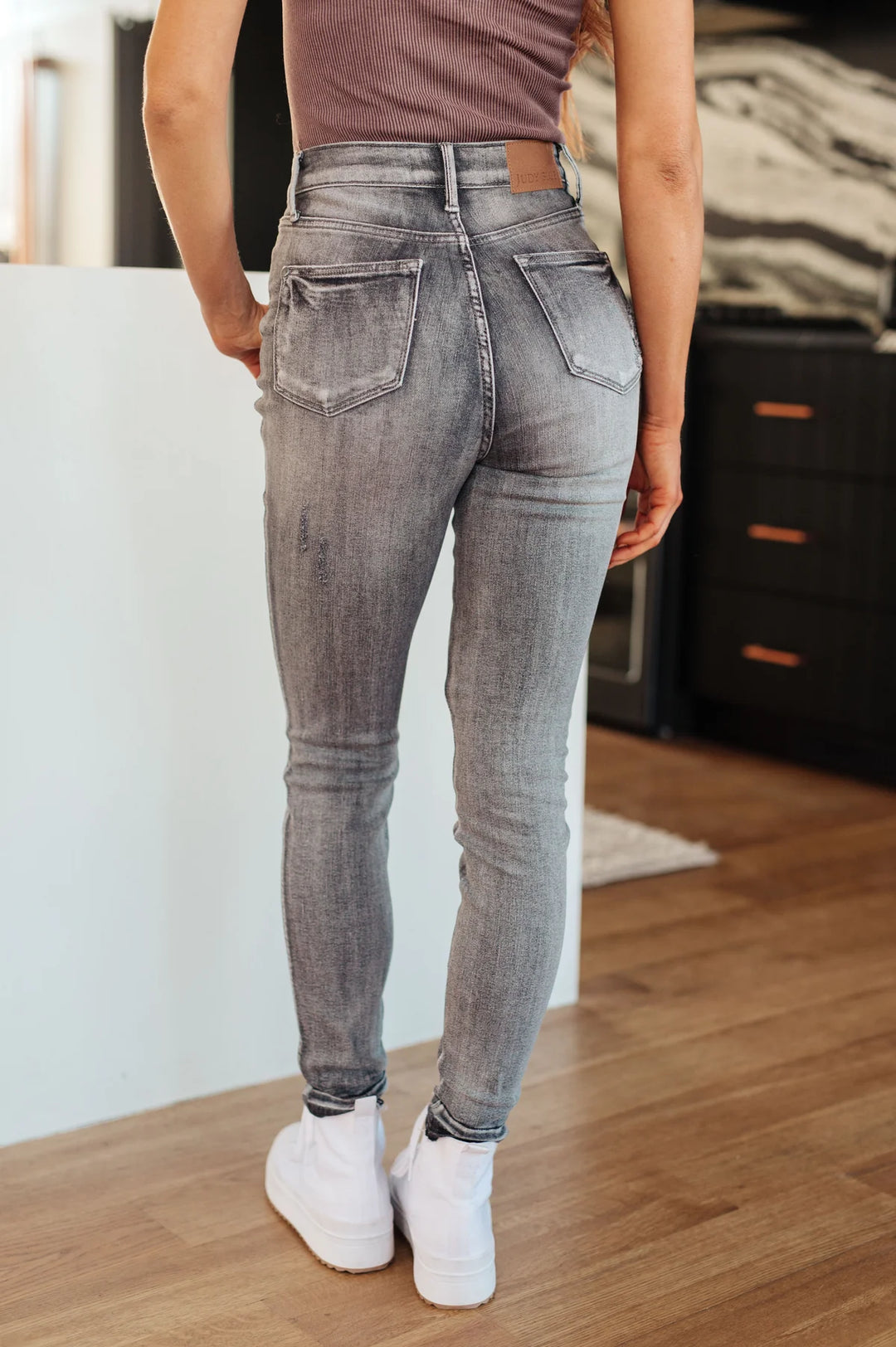 Tummy Control Grey Skinny Jeans JB 88792