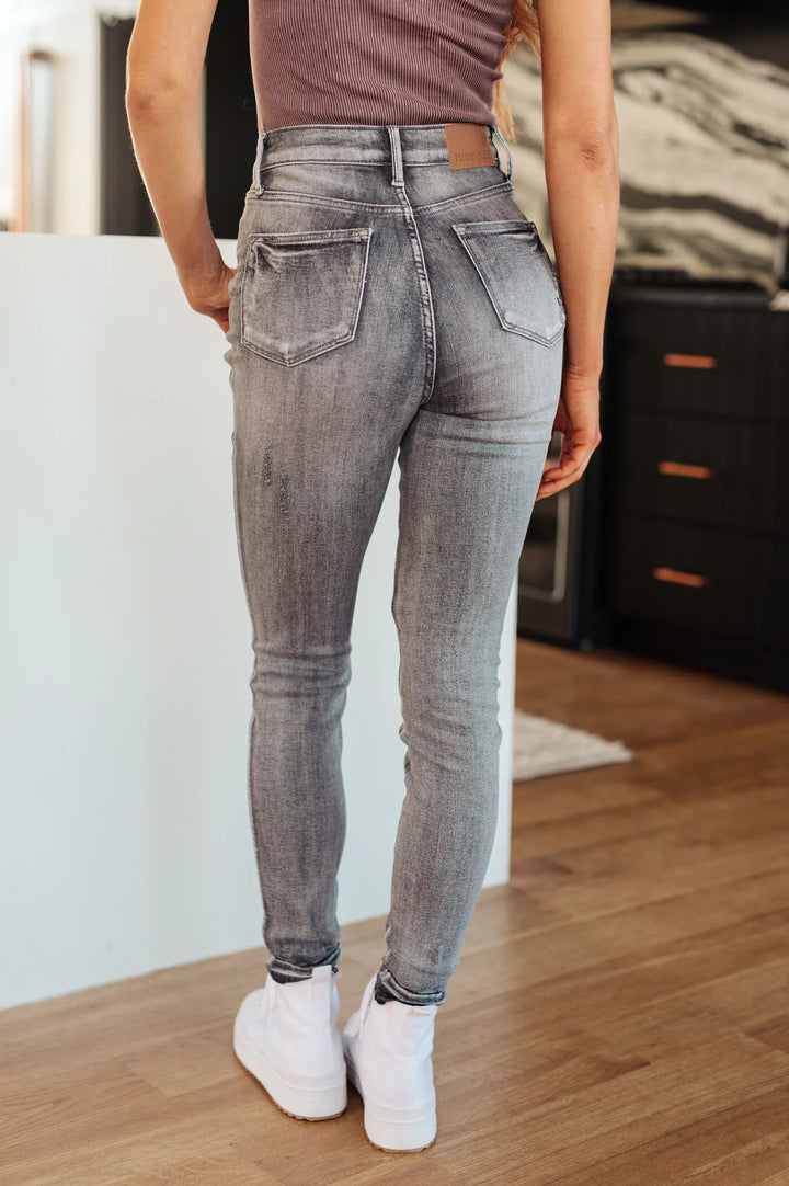 Tummy Control Grey Skinny Jeans JB 88792