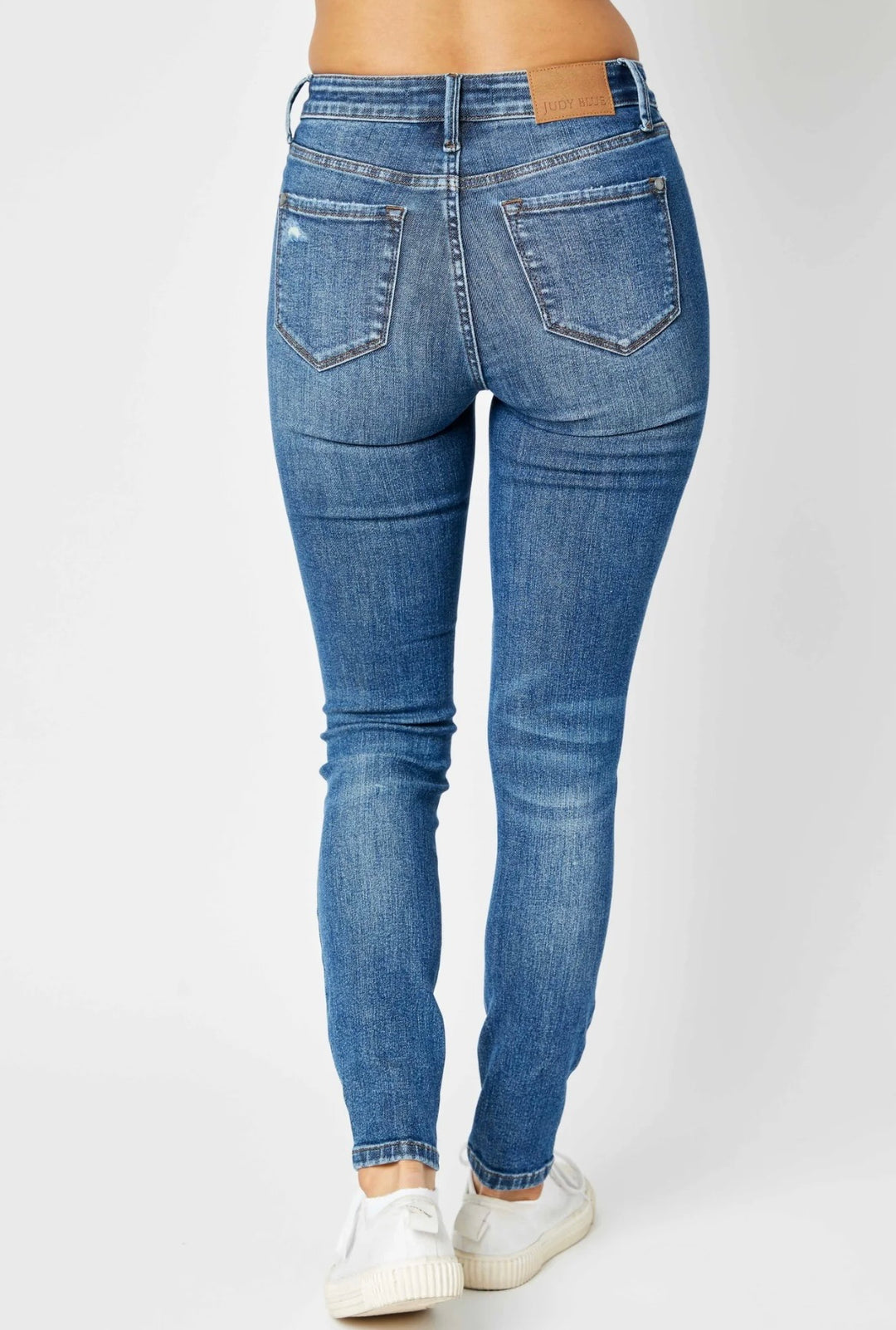 Mid Rise Tummy Control Distressed Skinny JB 88798