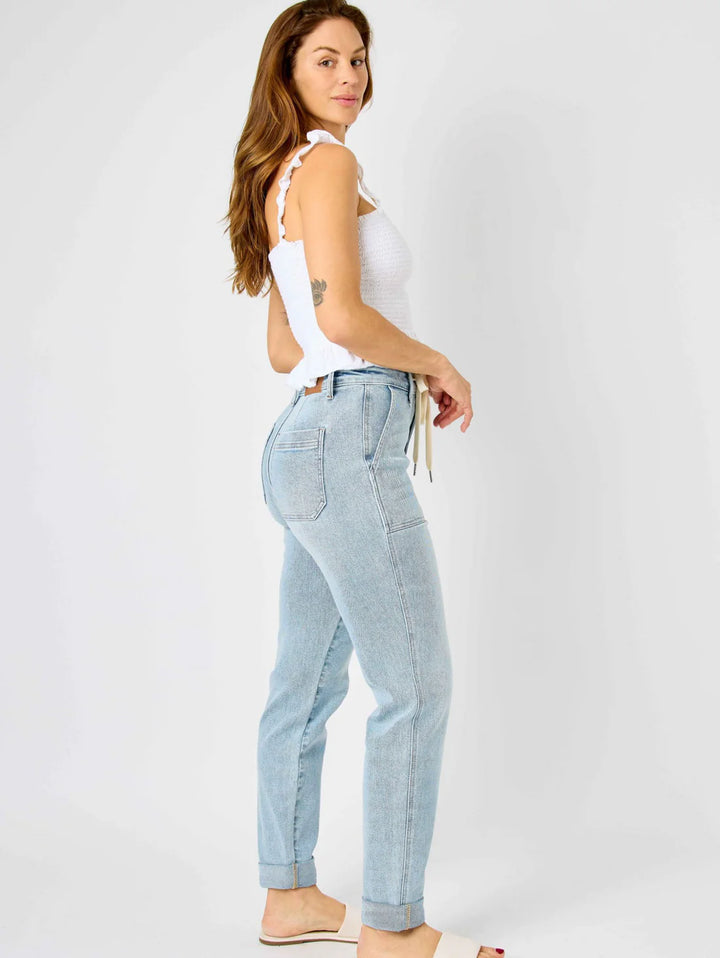 Light Wash Double Cuff Joggers JB 88691