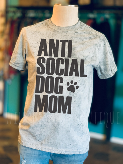 Anti Social Dog Mom Graphic Tee