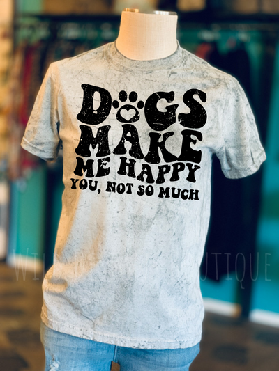 Dogs Make Me Happy Graphic Tee