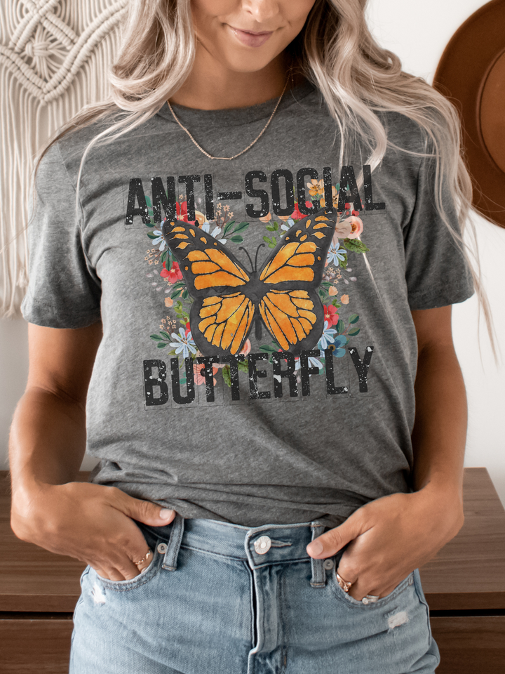 Anti-Social Butterfly Graphic Tee
