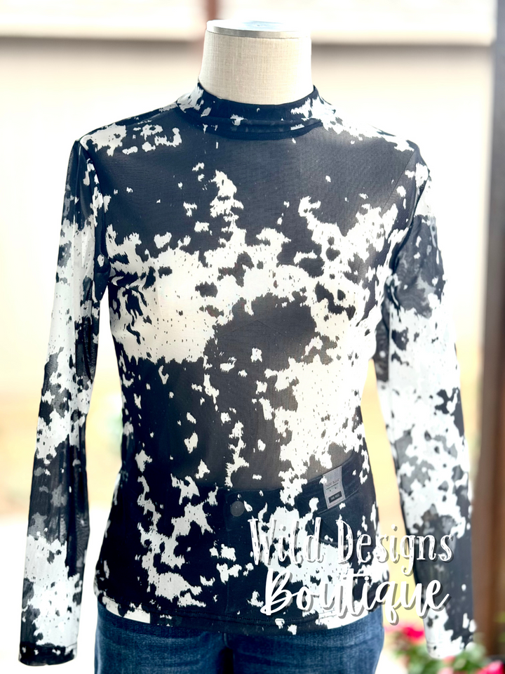 Cow Town Layering Mesh Top