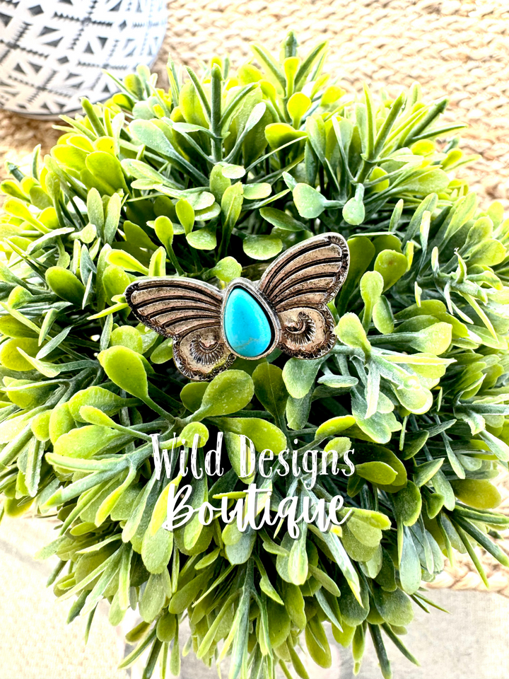 Phoebe Turquoise Butterfly Ring